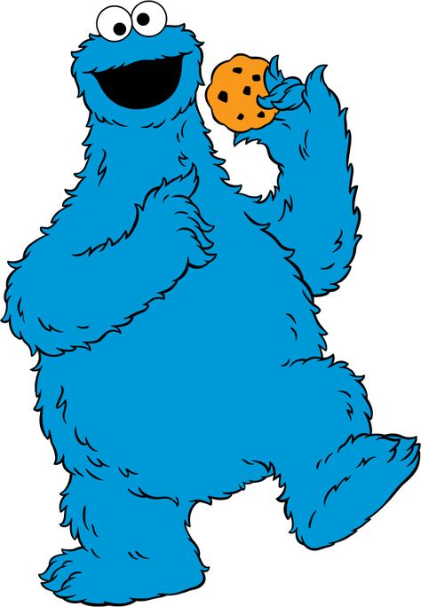 Cookie Monster Cutouts, Sesame Street Printables, Cookie Monster Wallpaper, Ernie Und Bert, Sesame Street Christmas, Monster Logo, Cookie Monster Birthday Party, Holidays Decorations, Monster Clipart