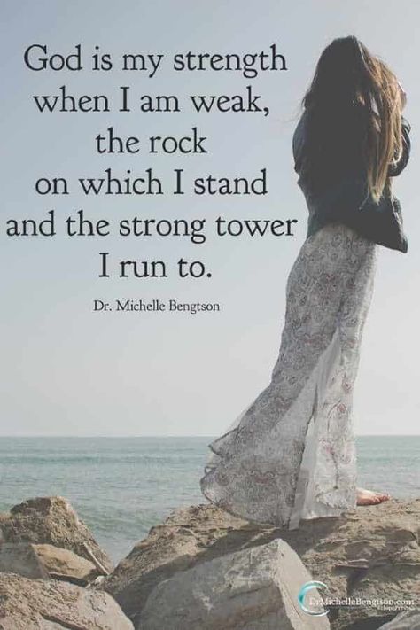 In Our Weakness He Is Strong, When I Am Weak He Is Strong, God Is My Strength Quotes, Stand Strong Quotes, My God Is Awesome, God Is My Strength, Strong Tower, God Is Our Refuge, Aging Quotes