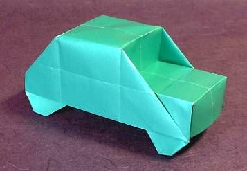 Origami Car by Kosho Uchiyama folded by Gilad Aharoni Origami Car, Origami Book, Stork Bird, Flower Toy, Paper Car, Classic Lego, Toy Plane, Spinner Toy, Book Origami