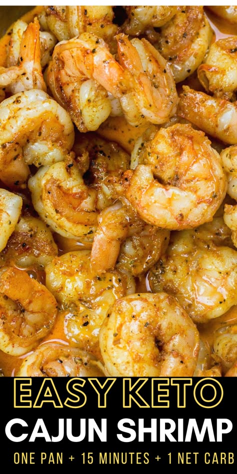 Keto Cajun Shrimp, Easy Low Carb Dinner, Pan Keto, Keto Shrimp Recipes, Dinner Keto, Recetas Keto, Cajun Shrimp, Keto Cheesecake, Shrimp Recipe