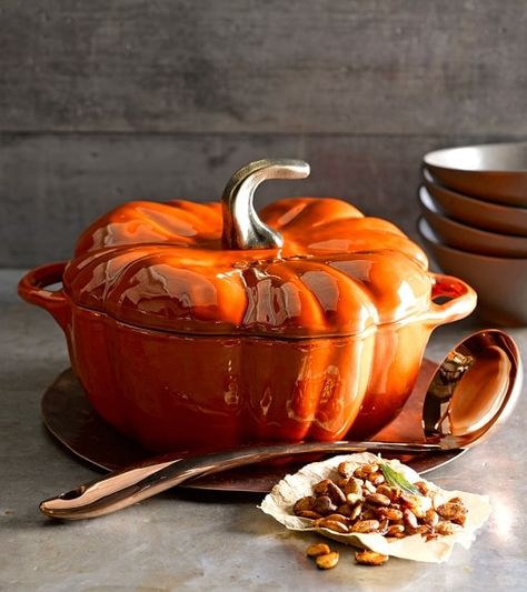 Pumpkin Cocotte, Calphalon Cookware, Wusthof Knives, Ceramic Pumpkin, Orange Pumpkin, Happy Fall Y'all, Fall Favorites, Le Creuset, Pumpkin Decorating