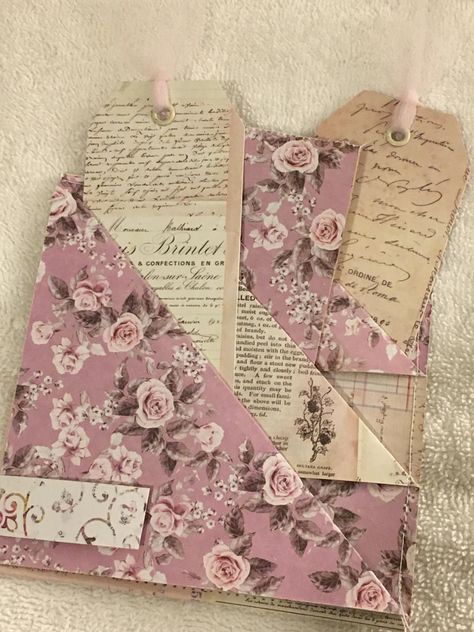 Journal Tags, Diy Journal Books, Pocket Journal, Spring Theme, Vintage Junk Journal, Shabby Chic Vintage, Tea Dyeing, Diy Journal, Pink Tulle