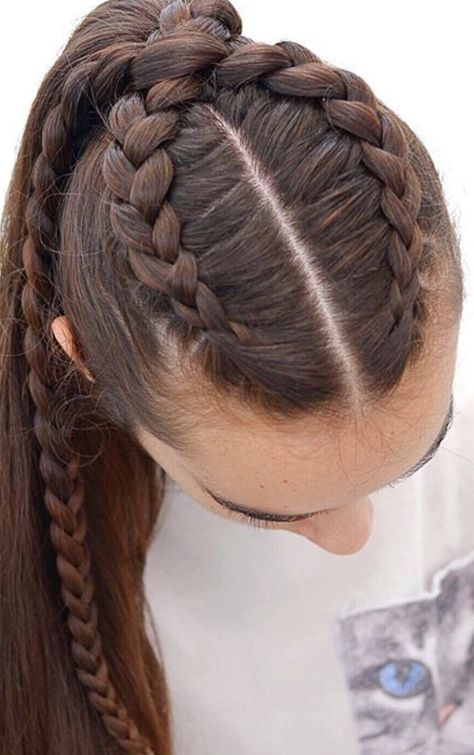 Wednesday Braids, Dutch Braid Hairstyles, Dutch Braids, Cute Braided Hairstyles, Ponytail Styles, Braided Hairstyles Easy, Sporty Hairstyles, Braids For Long Hair, Braided Ponytail