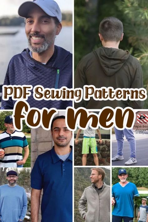 mens sewing pattern Sewing Mens Clothes Free Pattern, Free Pdf Sewing Patterns Men, Things To Sew For Men, Linen Sewing Patterns, Sewing Classes For Beginners, Sewing For Men, Mens Sewing, Mens Shirt Pattern, Sewing Men