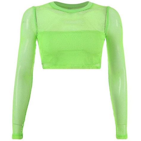 Green Mesh Top, Neon Skirt, Fishnet Crop Tops, Fishnet Top, Crop Top And Skirt, Blouse Sale, Kaia Gerber, Hailey Baldwin, Green Top