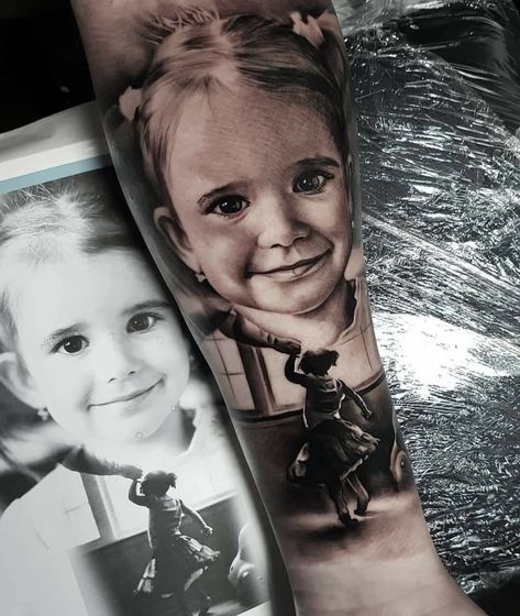 Tattoo Sleeve Women, Grandpa Tattoo, Holy Grail Tattoo, Portrait Tattoo Sleeve, Tattooing Inks, Revival Tattoo, Family Tattoo, Tattoo For Son, Forearm Tattoo Women