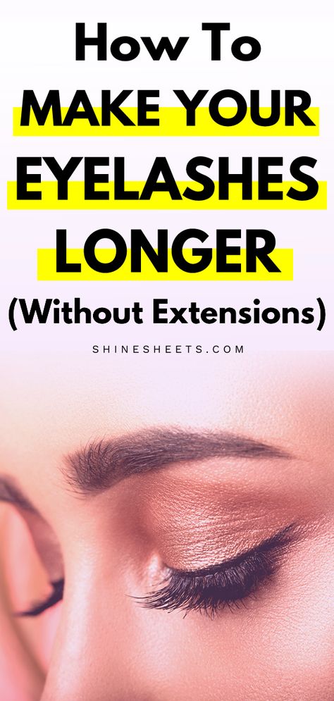 Dreaming of naturally longer lashes? We got you! Here's how to make your eyelashes longer with either natural DIY recipes or the best eyelash growth products on the market. Choose anything you like cause they all work to make your lashes longer! Enjoy on ShineSheets.com | How to make your lashes longer, how to grow longer lashes, eyelash growth serum DIY, make your eyelashes grow, make your lashes thicker, make your lashes long naturally diy remedies #lashes #eyelashes #beauty #makeup #eyes Eyelash Growth Serum Diy, Make Your Eyelashes Grow, Grow Eyelashes Naturally, Eyelash Growth Cycle, Oil For Eyelash Growth, Eyelash Growth Diy, Make Eyelashes Grow, Diy Eyelash Growth Serum, Eyelashes Longer