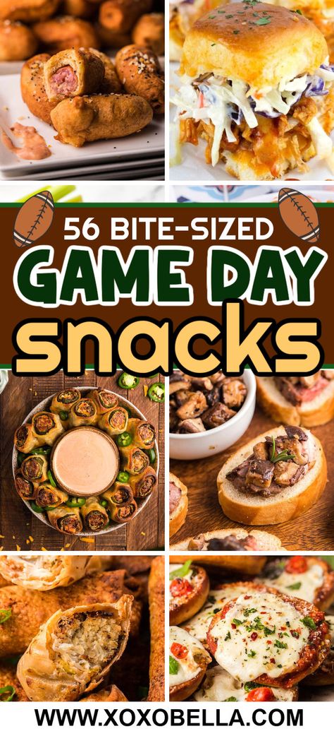 Game day snack ideas Game Day Finger Foods, Honey Garlic Wings, Classic Deviled Eggs, Garlic Wings, Veggie Fritters, Best Treats, Deviled Eggs Classic, Bite Size Appetizers, Game Day Appetizers