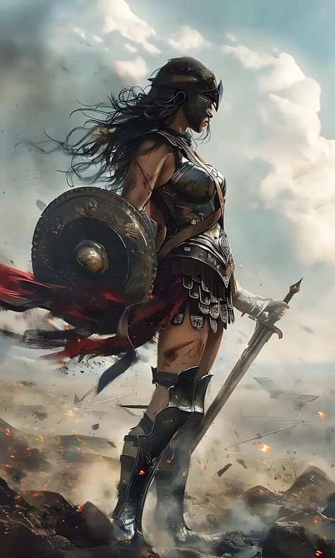 Anime Knight Female, Knight Female, Amazons Women Warriors, Most Dangerous Animals, Viking Warrior Woman, Anime Knight, Warrior Art, Warrior Concept Art, Female Warriors