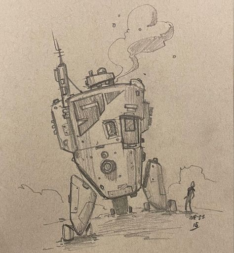 Mechs Drawings, Space Sketch Ideas, Robot Sketch Concept Art, Sci Fi Drawing Sketch, Futuristic Sketches, Mech Sketch, Spaceship Drawing Sketches, Machine Drawing, Mech Drawing