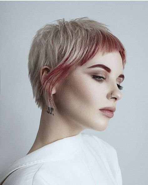 Blonde With Pink, Edgy Short Hair, Edgy Hair, Penteado Cabelo Curto, Short Hair Haircuts, Hair Envy, Trendy Short Hair Styles, Dream Hair, Hairstyles Haircuts