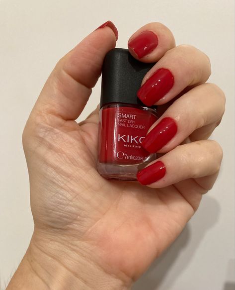 Kiko Nail Polish, Painting Images, Red Fire, Red Nails, Nail Polish, Art Painting, Nails, Red, Quick Saves