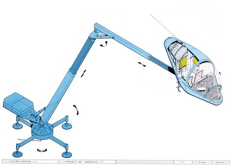 Gallery of Yesterday's Future: Visionary Designs by Future Systems and Archigram - 4 Amanda Levete, Future Systems, Axonometric Drawing, Walking City, System Architecture, Space Photos, Modular Building, Tiny House Movement, Architectural Drawing