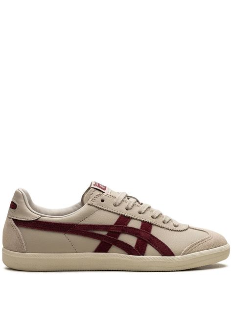 Onitsuka Tiger Totuken "Burgundy" Sneakers - Farfetch Early 2000s Sneakers, Tiger Sneakers Onitsuka, Shoe Inspo 2024, Basic Sneakers For Women, Cool Womens Sneakers, Onitsuka Tigers, Big Pant, Tiger Sneakers, Aesthetic Sneakers