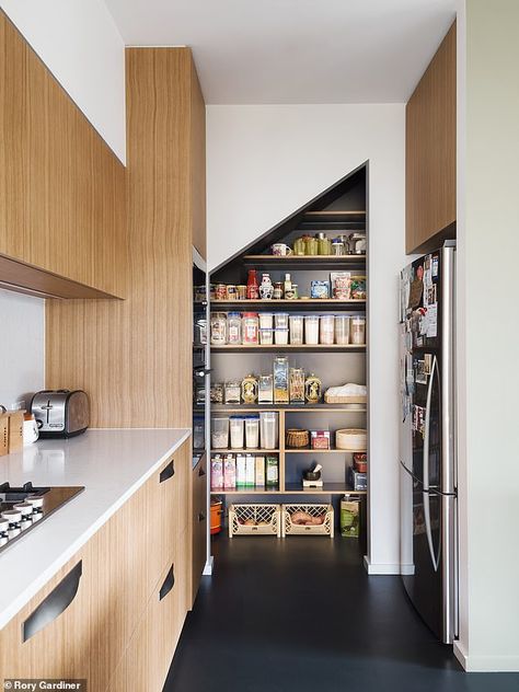 Apartment Kitchen Storage Ideas, Corner Kitchen Pantry, Kitchen Pantries, Compact Kitchens, Small Kitchen Pantry, Traditional Kitchen Cabinets, Laminate Kitchen Cabinets, Open Pantry, Modern Pantry