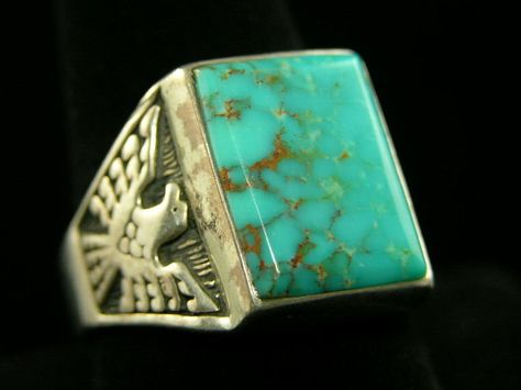 Native American Bear, Turquoise Jewelry Rings, Mens Turquoise Rings, Mens Ring Designs, Bear Claw, Claw Ring, Turquoise Jewelry Native American, Native American Rings, Ring Turquoise