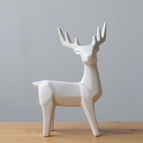 Smarter Shopping, Better Living!  Aliexpress.com Reindeer Christmas Ornaments, Reindeer Sculpture, Ceramic Deer, Sculpture Animal, Deer Statues, Reindeer Figurine, Deer Ornament, Statue Sculpture, Decor Figurines