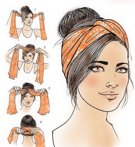 Latina Magazine, Hair Scarf Styles, Peinados Fáciles Para Cabello Corto, Penteado Cabelo Curto, Bandana Hairstyles, Crochet Hair Styles, Hair Dos, About Hair, Headband Hairstyles