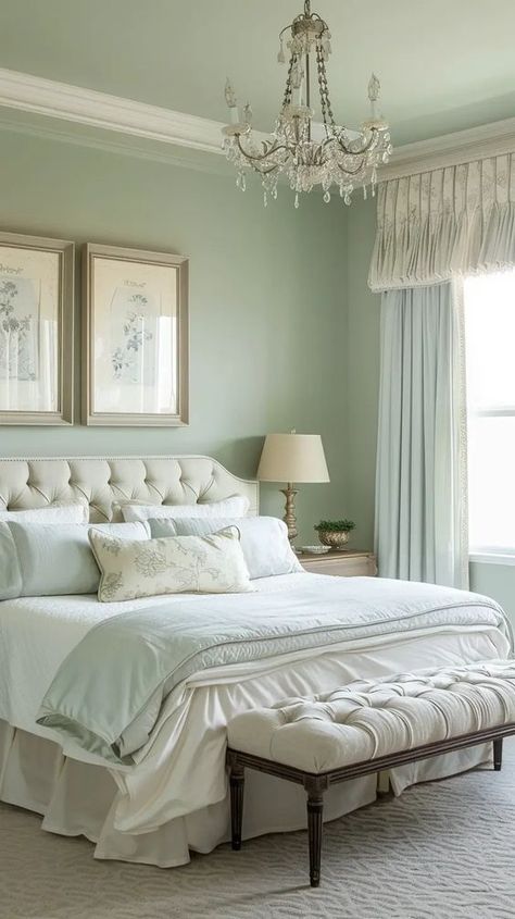 Shabby Chic Guest Bedroom Ideas, Soft Romantic Bedroom Ideas, Bridgerton Bedroom Ideas, Bridgerton Inspired Bedroom, Bridgerton Bedroom, Cream Bedroom Decor, Bridgerton Decor, Soothing Bedroom Colors, Hampton Bedroom