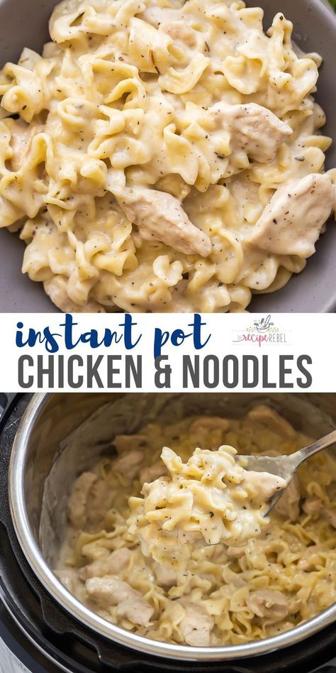 Instant Pot Chicken and Noodles Chicken And Noodles Instapot, Chicken And Egg Noodle Recipes Instant Pot, Instant Pot Chicken And Noodles, Noodles Video, Crockpot Chicken And Noodles, Chicken And Noodles, Comforting Dinner, Instant Pot Pasta Recipe, Pot Noodle