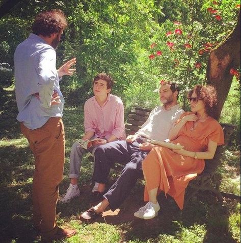 Call me by your name (2017) Andre Aciman, Somewhere In Northern Italy 1983, Luca Guadagnino, Call Me By Your Name, Timmy T, Human Poses, Northern Italy, Timothee Chalamet, On Set