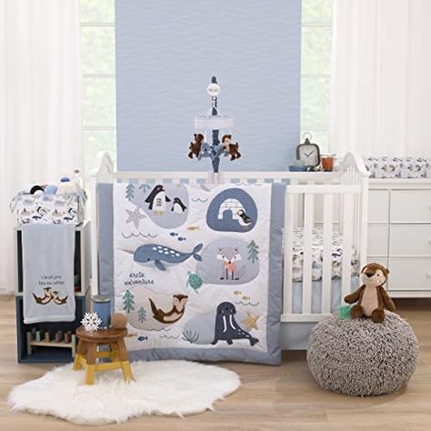 Arctic Nursery, Shades Of Light Blue, Adventure Baby, Storage Caddy, Toddler Mattress, Crib Skirts, Nursery Crib, Shades Of Light, Crib Bedding Sets