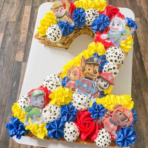 2nd Birthday Theme, Boys Birthday Cake, Paw Patrol Cake, Number Cake Paw Patrol Cake Simple, Paw Patrol Cookie Cake, Paw Patrol Number Cake, Paw Patrol Cake Boy, Paw Patrol Number 4 Cake, Paw Patrol Cake Number 3, Number 2 Paw Patrol Cake, Birthday Cake Paw Patrol, Number Cookie Cake