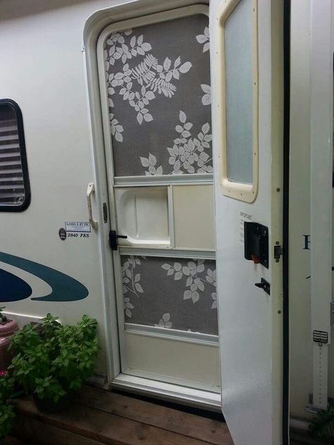 Camper Revamp, Rv Style, Rv Design, Motorhome Living, Camper Renovations, Dragonfly Inn, Trailer Organization, Kombi Motorhome, Rv Door