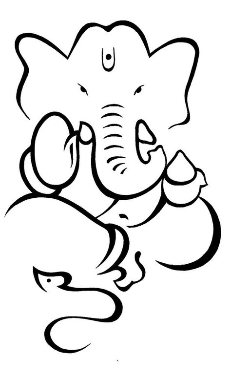 Nish line art Ganpati Drawing, Ganesh Tattoo, Ganesha Drawing, Ganesha Tattoo, Lijiang, Ganesh Art, Kunming, Image Svg, Ganesha Painting