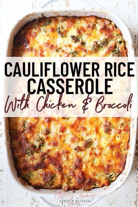 This Cauliflower Rice Chicken and Broccoli Casserole is a perfect baby and toddler friendly family dinner that also is naturally low in carbs, high in fiber and keto-friendly. Chicken Broccoli Cauliflower Rice Casserole, Rice Chicken And Broccoli, Chicken Broccoli Cauliflower Rice, Broccoli Cauliflower Rice Casserole, Chicken Broccoli Cauliflower, Dairy Free Sauce, Broccoli Cauliflower Rice, Cauliflower Rice Casserole, Chicken Cauliflower