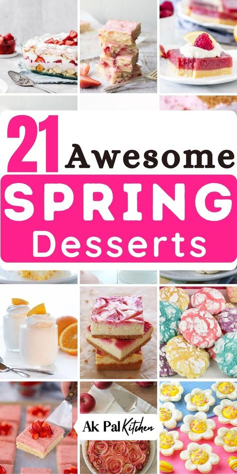 Light Easter Desserts, Spring Baking Recipes, Light Summer Desserts, Spring Snacks, Spring Time Desserts, Spring Recipes Dessert, Spring Cupcakes, Spring Dessert, Spring Baking