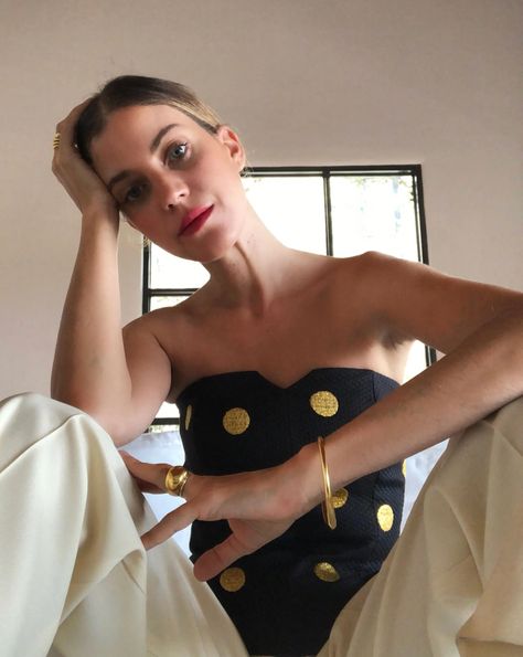 The One: Sophie Buhai’s Red Lipstick of Choice Is From Morocco—And Costs Only $10 | Vogue Sophie Buhai, Bare Face, The Cult, I Feel Pretty, Cream Roses, Feel Pretty, Red Lipstick, Red Top, Jewelry Designer