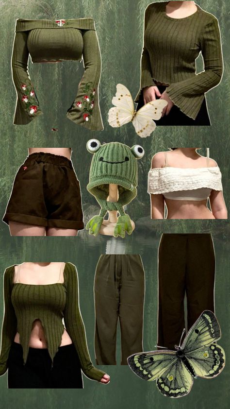 Moss Fairy Outfit, Fairy Core Outfits Winter, Swampcore Outfits, Swamp Outfit, Swamp Core, Fairy Core Clothes, Fairy Core Outfits, Core Clothes, Fairycore Outfit