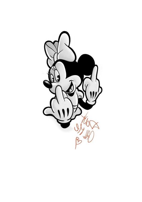 Small Cartoon Tattoo Ideas, 90s Cartoon Tattoo Designs, Minnie Tattoo, Mickey Mouse Tattoo, Petit Tattoo, Mouse Tattoos, Chicano Style Tattoo, Mouse Drawing, Tattoo Outline Drawing