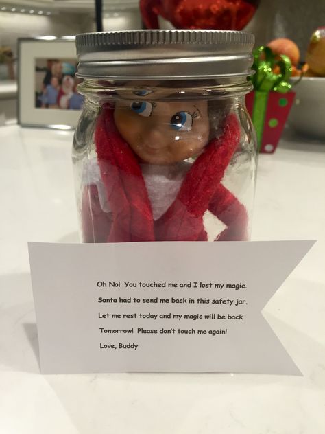 Oops ... you touched the Elf! Someone Touched Elf On The Shelf, Ideas For When Kids Touch The Elf, Elf Kids Misbehaving, Touching The Elf On The Shelf, Kids Touched Elf On The Shelf, Elf On The Shelf Ideas After Being Touched, Elf Got Touched, Elf On The Shelf Touched Ideas, Touched Elf On The Shelf Note