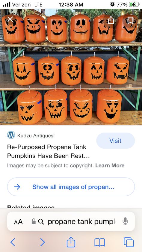 Christmas Propane Tank Art, Propane Tank Pumpkins, Freon Tank Art, Freon Tank Diy Projects, Propane Tank Art, Weld Art, Garage Projects, Propane Tanks, Welding Ideas