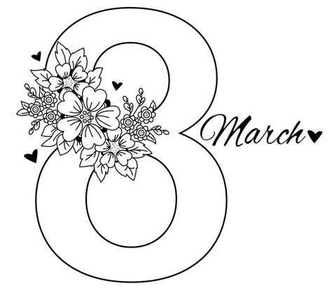 8 March Drawing, 8 March Card Ideas, 8 March Gift Ideas, Mermaid Happy Birthday, Women's Day Cards, Happy Woman Day, 8 March, Alphabet Coloring Pages, Cute Cartoon Pictures