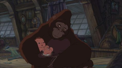 Day 24 - Favorite parent: Kala from Tarzan. She's just so loving and wise and strong! Tarzan Parents, Tarzan 1999, Baby Tarzan, Tarzan Movie, Tarzan Disney, Tarzan Of The Apes, Disney Challenge, Princess Adventure, Disney Movie Characters