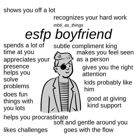 Infp Esfp Relationship, Esfp Boyfriend, Esfp Male, Esfp Relationships, Isfp Relationships, Intp Relationships, Mbti Charts, Myers Briggs Test, Mbti Memes