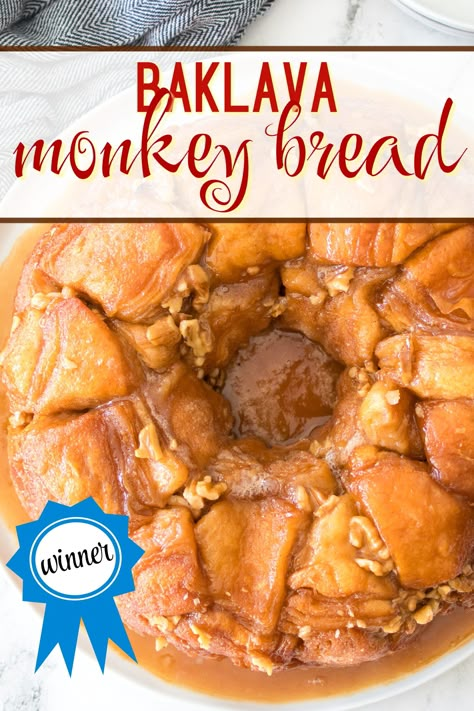 Shareable Desserts, Easy Monkey Bread, Cinnamon Roll Monkey Bread, Recipes For Bread, Bread Winners, Homemade Bread Recipes, Biscuit Rolls, Bread Breakfast, Unique Desserts