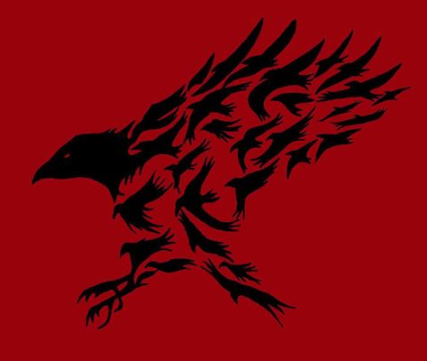 A blood crow, might inverse this, Red crows on a white background somewhere on kit Emblem Ideas, Pretty Pfp, Crow Logo, Red Crow, Comic Con Outfits, Red Raven, Crow Tattoo, Crow Art, Crows Ravens