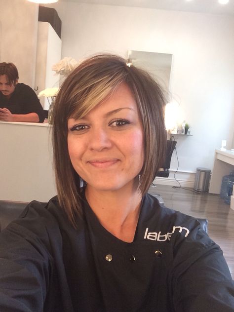 Asymmetric bob By Jesse Cortinas  @Embelish salon, Campbell California #hair #asymmetric #bob Asymmetric Bob, Campbell California, California Hair, Asymmetrical Bob, Follow Me, California, Hair