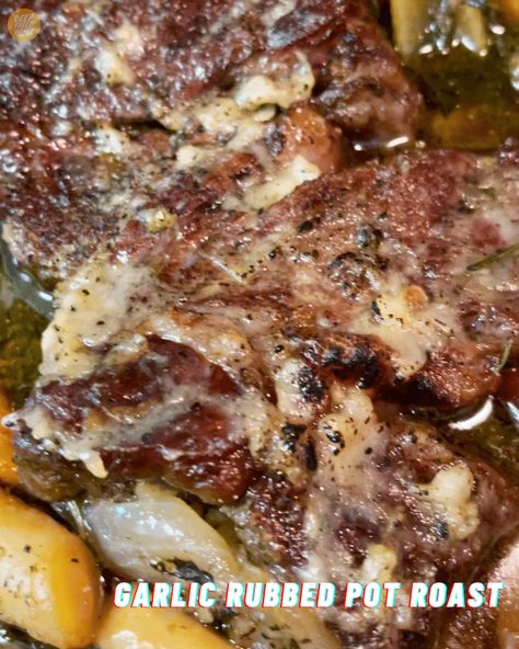 Garlic Rubbed Pot Roast: Best Roast You've Never Had • deepfriedhoney Garlic Chuck Roast, Recipe Chuck Roast, Chuck Roast Dutch Oven, Roasted Garlic Recipe, Oven Pot Roast, Best Roast, Chuck Roast Recipes, Pot Roast Recipe, Garlic Recipe