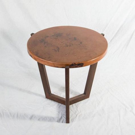 https://www.artesanosdesign.com/collections/end-tables?utm_medium=social&utm_source=pinterest&variant=3344286597 Copper Side Table, Shadow Box Coffee Table, Copper Top Table, Copper Top, Wood Bark, Living Room Tables, Copper Table, Occasional Tables, Coffee Table White