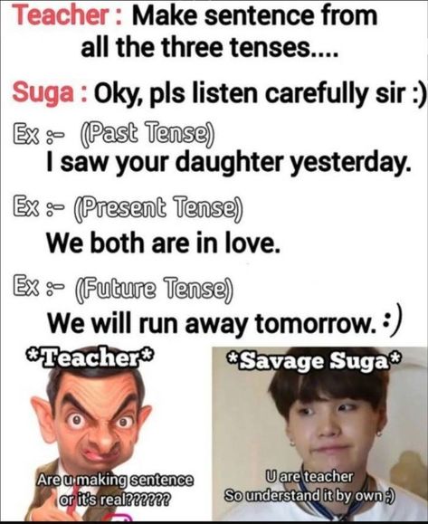 BTS jokes & memes Savage Jokes To Tell, Jokes Dirty, Love Wallpapers, Easy Korean Words, Army Jokes, Learn Photo Editing, Relationship Jokes, Funny Video Clips, Bts Memes Hilarious