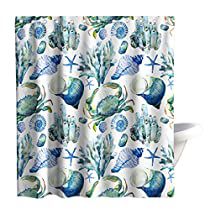 Check this out! Coastal Shower Curtain, Ocean Pattern, Beach Shower Curtains, Art Shower Curtain, Beach Shower, Bathroom Shower Curtain, Set Decor, Ocean Decor, Blue Bathroom