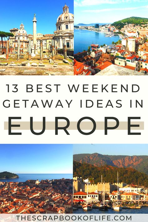 10+ Best city break destinations in Europe Europe Weekend Trips, Trips In Europe, Cheap Weekend Getaways, Weekend Getaway Ideas, Weekend Getaways For Couples, Best Weekend Trips, Long Weekend Trips, Couples Weekend, Best Weekend Getaways