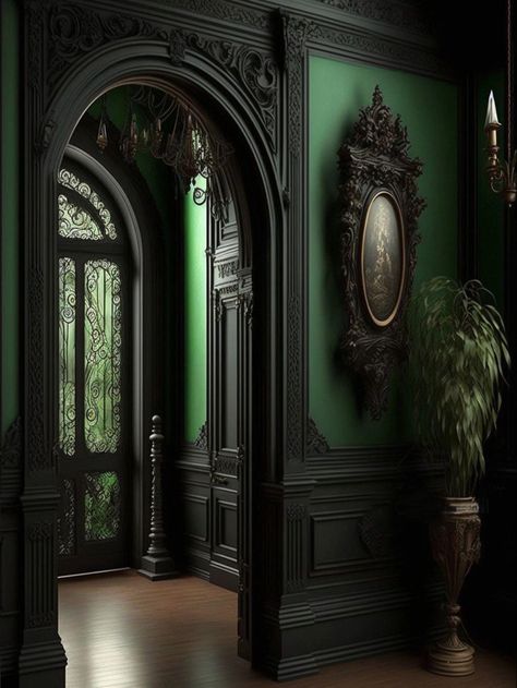 Goth Houses, Gothic Interior, Dark Home Decor, Goth Home, Goth Home Decor, Dark Home, Fantasy Homes, Dark Interiors, Gothic Decor