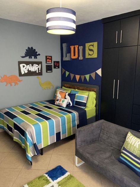 Dinosaur Kids Bedroom, Toddler Boy Room Themes, Boys Room Diy, Boy Room Themes, Toddler Boy Room Decor, Boy Toddler Bedroom, Boys Bedroom Makeover, Boy Bedroom Design, Baby Boy Room Decor