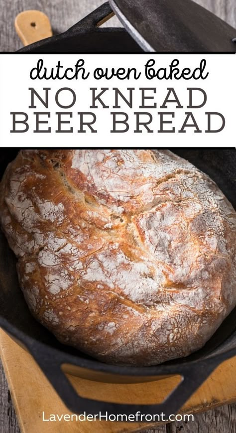 Bread In A Dutch Oven, Make Your Own Bread, Beer Bread Recipe, Oven Bread, Dutch Oven Bread, Homemade Bread Recipes Easy, Homemade Bread Easy, Artisan Bread Recipes, Dutch Oven Cooking